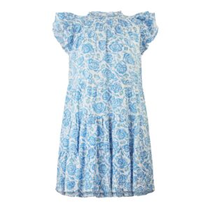 Dress with blue flower print